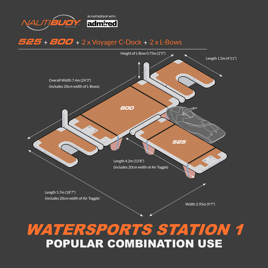 Inflatable Watersport Station - Admired Recreation