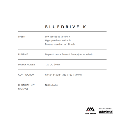 Aqua Marina Blue Drive K (Battery Excluded) Water Propulsion Device 12V DC, 240 W PF - 240K - Admired Recreation