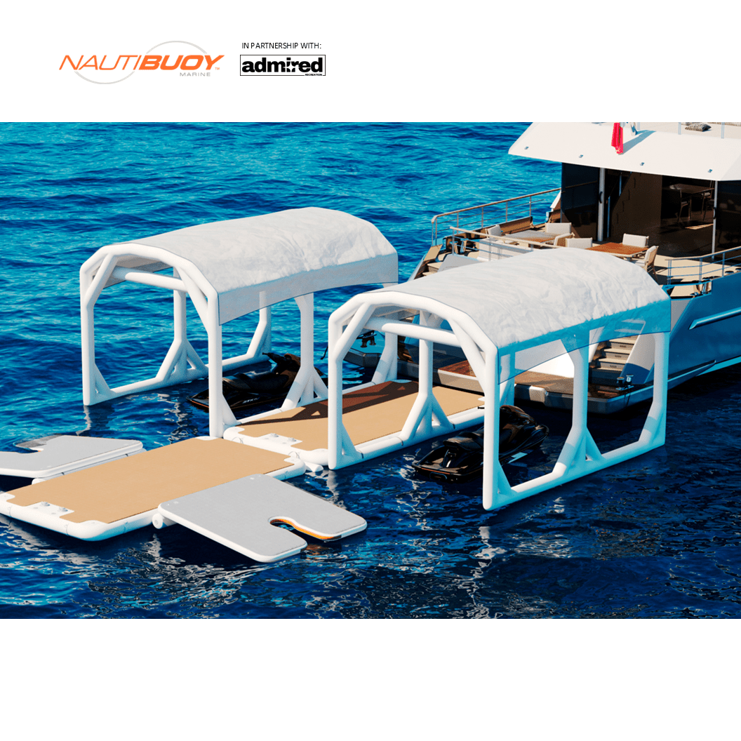 Nautibuoy Marine Inflatable Floating Custom Design Platforms (800, J - Dock, C - Shade, E - Foil Dock, Long Step, LBows, Air Toggles) - Admired Recreation