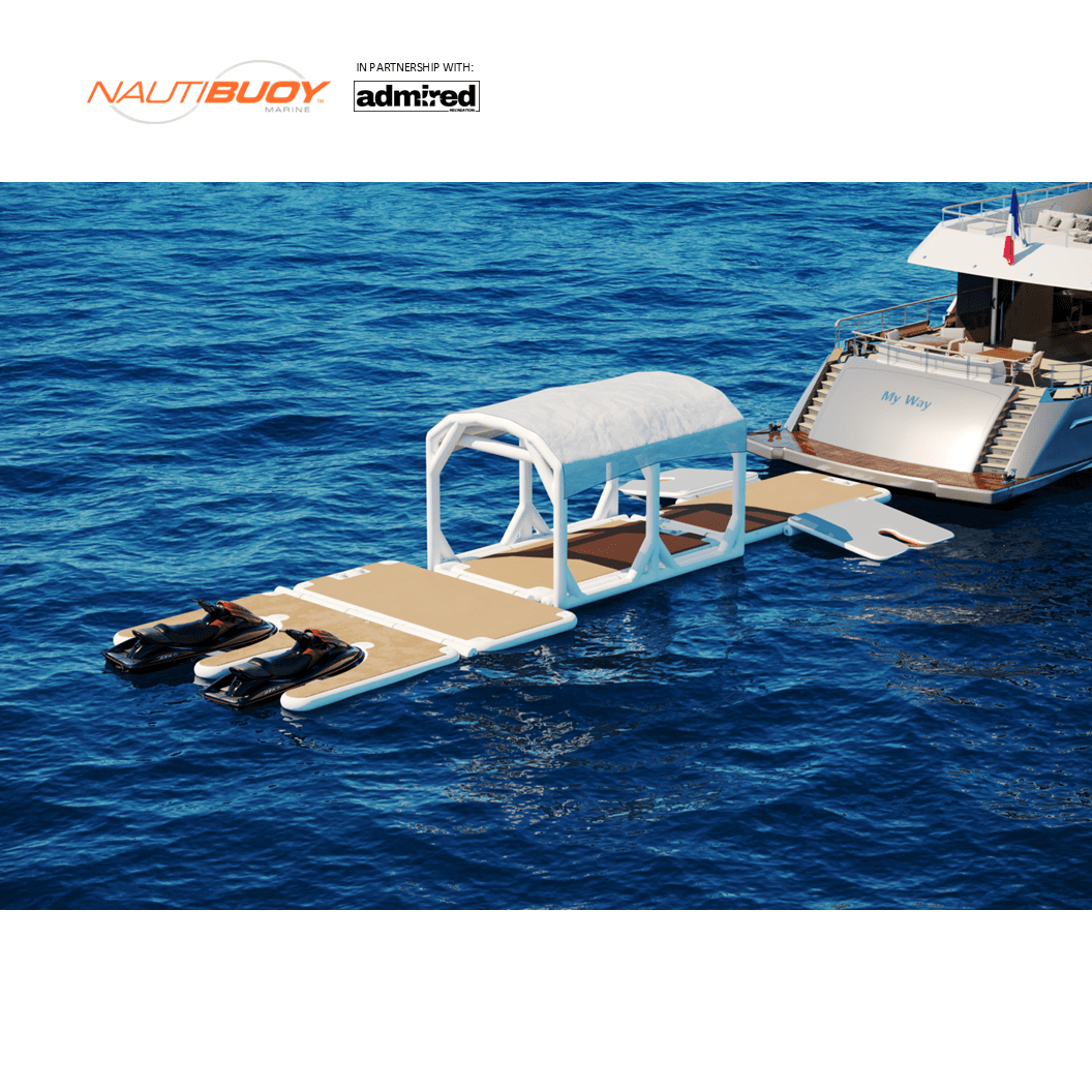 Nautibuoy Marine Inflatable Floating Custom Design Platforms (800, SeaPool600, J - Dock, Long Step, LBows, AirToggle) - Admired Recreation