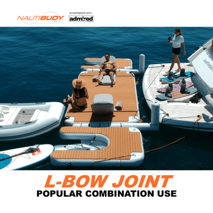 Nautibuoy Marine Inflatable Floating Platform L - Bow Joint (Pair) - Admired Recreation