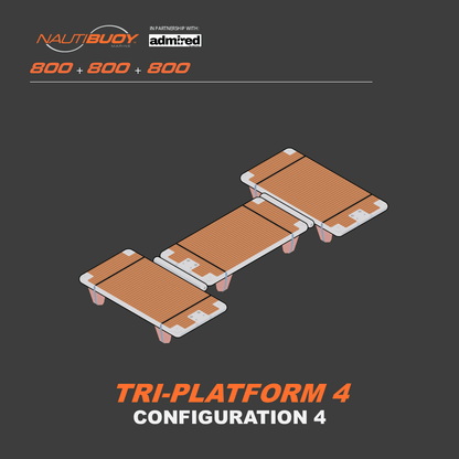 Nautibuoy Marine Inflatable Floating Tri - Platform - Admired Recreation