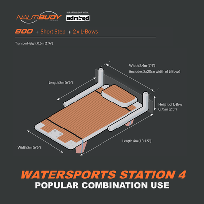 Nautibuoy Marine Inflatable Floating Watersports Station - Admired Recreation