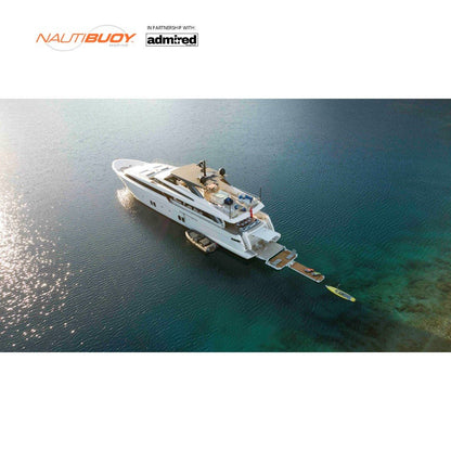 Nautibuoy Marine Voyager 525 & 800 Teak Inflatable Floating Jetski Platform - Admired Recreation