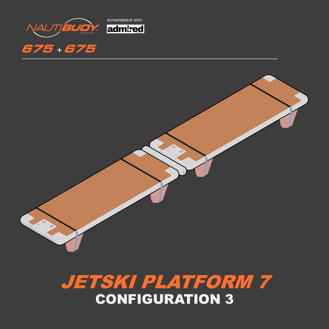 Nautibuoy Marine Voyager 675 & 675 Teak Inflatable Floating Jetski Platform - Admired Recreation