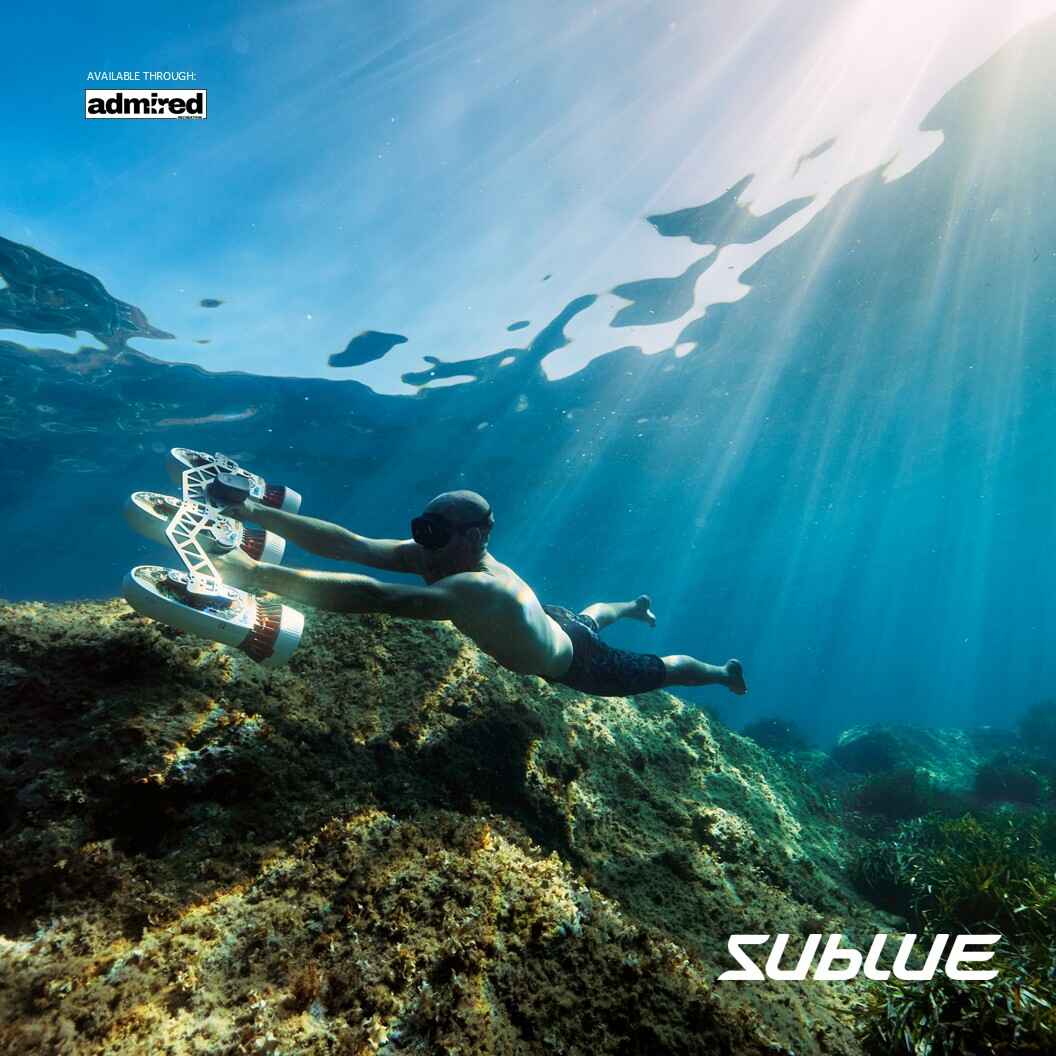 A Man using Sublue Tini with 3 motors while snorkeling - Admired Recreation