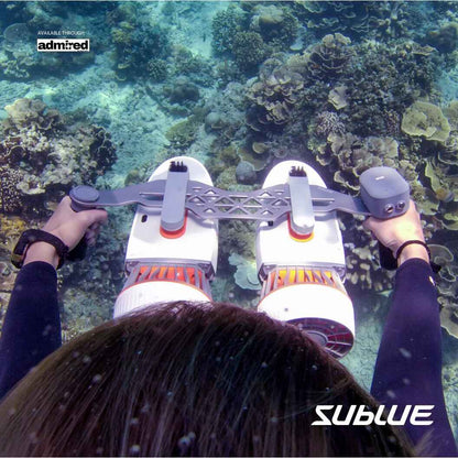 A Man using Sublue Tini with 2 motors while snorkeling - Admired Recreation