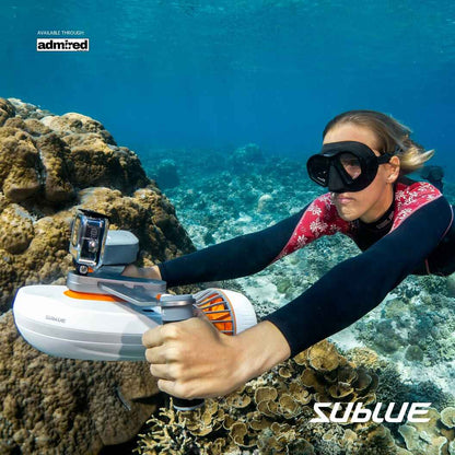 Sublue Tini Scooter used in snorkeling by a Woman