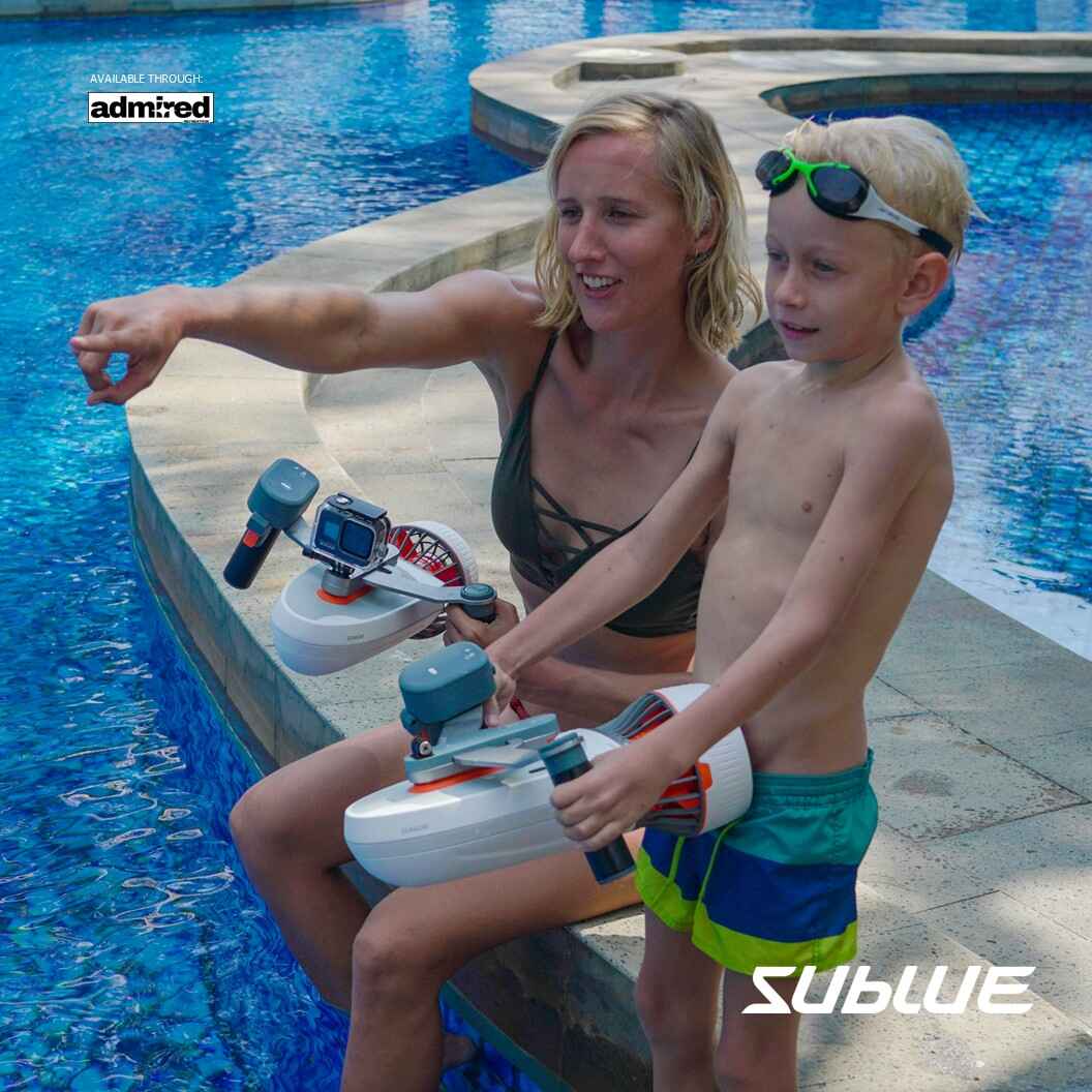 Sublue Tini used by a family in a pool - Admired Recreation