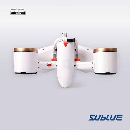 SUBLUE MixPro underwater scooter front view showcasing sleek design and dual thrusters.