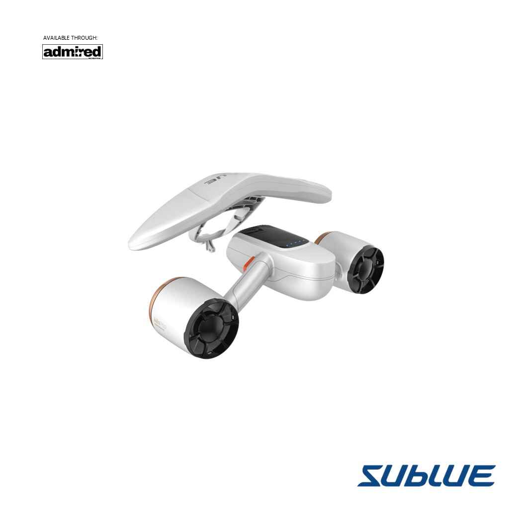 SUBLUE MixPro underwater scooter side view with dual thrusters