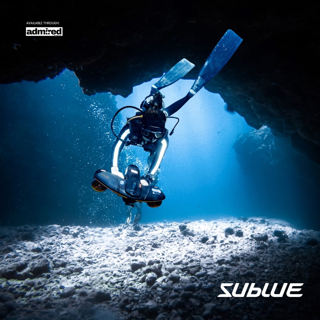 A scuba diver under water